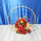 Wedding Cake Stand Golden Double Hoop Flower Rack Floral Hoop Arch Decor 80cm